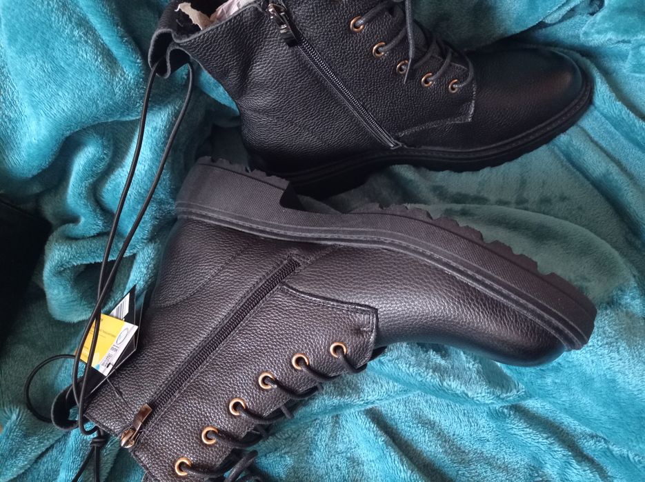 Buty botki sznurowane Cholewiński skóra naturalna 40
