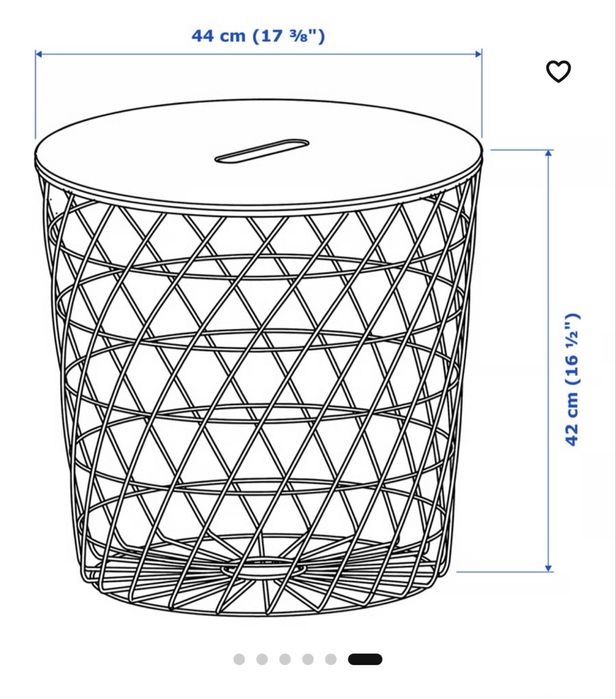 Mesa de apoio IKEA KVISTBRO branca com arrumação