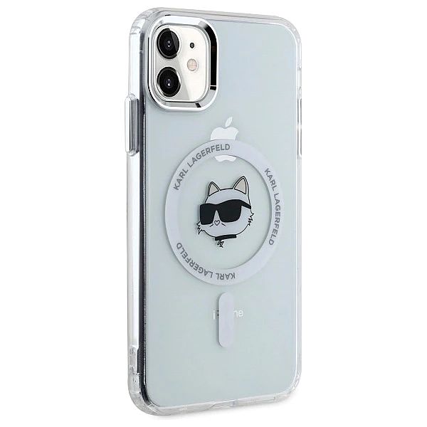 Etui Karl Lagerfeld IML Metal Choupette Head MagSafe na iPhone 11 - bi