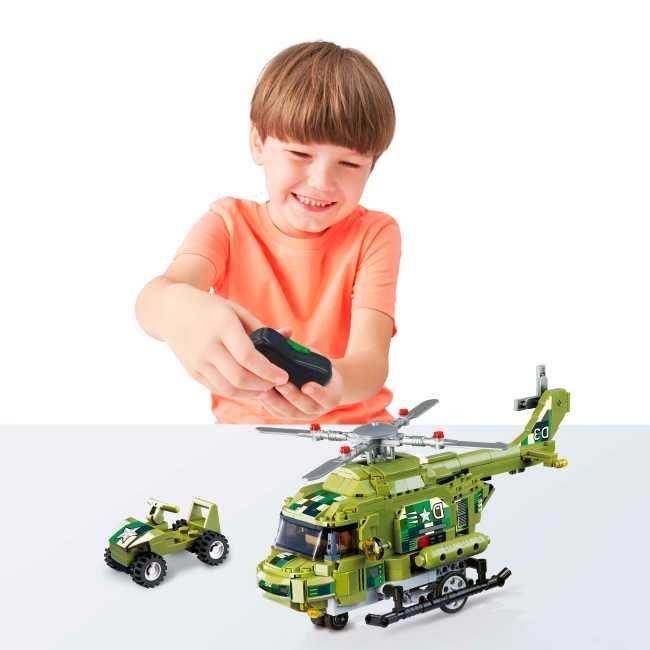 Конструктор Wise block Військовий гелікоптер делюкс на рк EU389802