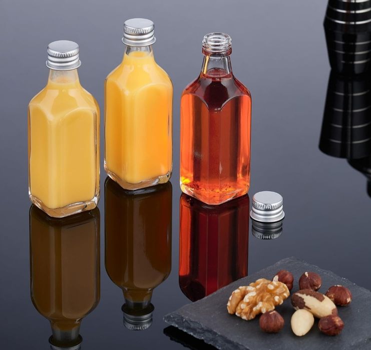 Relaxdays Małe butelki, zestaw 20 sztuk, 50 ml, szklane