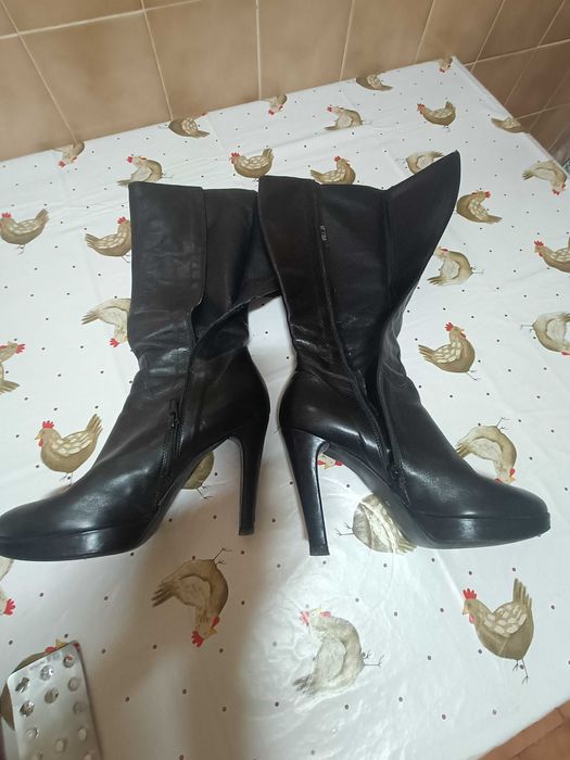 Botas de marca pele genuína