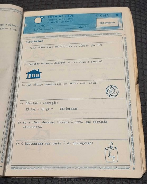 Bola de Neve 1 Ano 2 fase - Livro escolar antigo