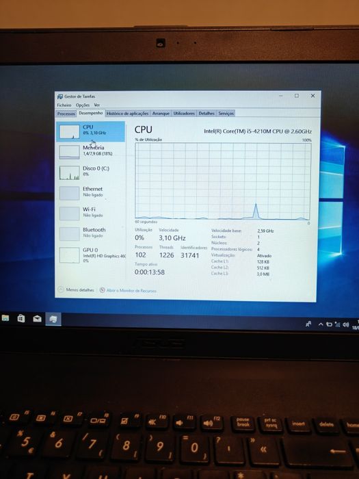 Portátil ASUS | Intel Core i5-4210M | 8GB RAM | SSD 256GB | Windows 10