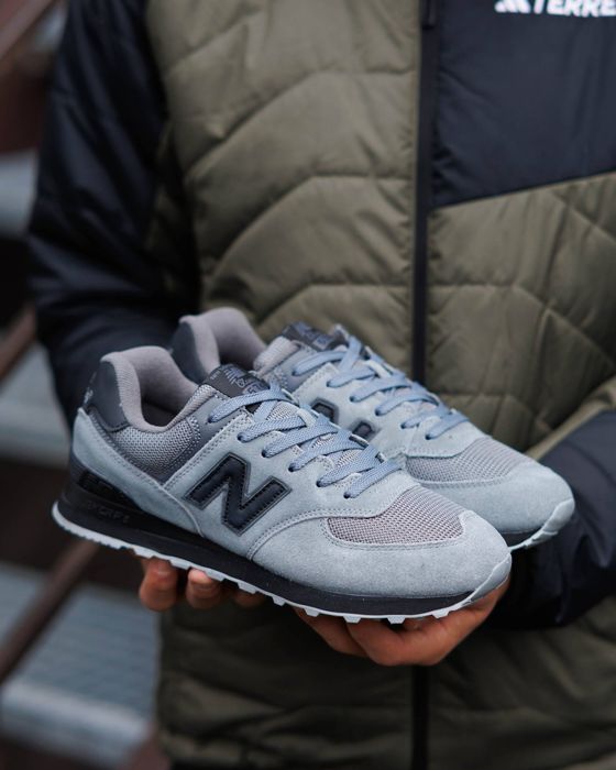 НОВИНКА! New Balance 574 Grey Black White 41 42 43 44 45 46 ню беланс