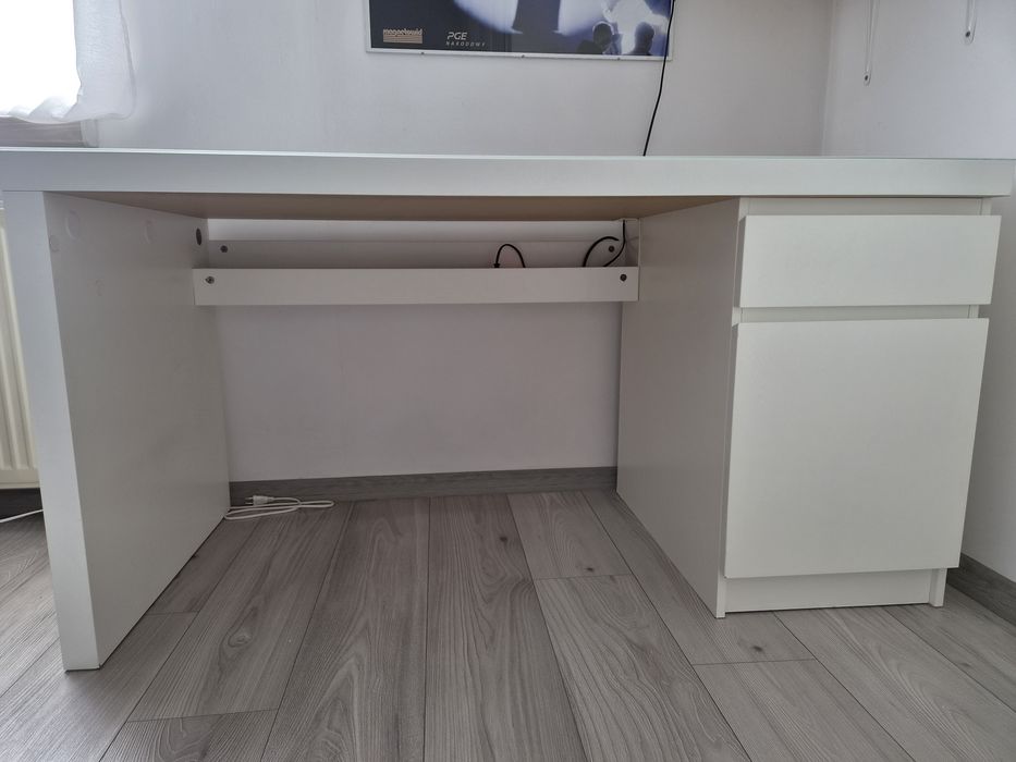 Białe Biurko ikea malm