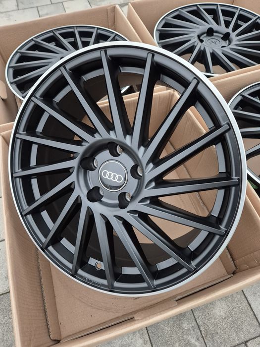 Felgi 18" 5x112 Audi BMW VW Seat Skoda Mercedes Nowe Czarne TPMS | #KT17