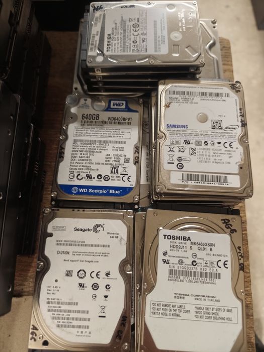 HDD жорсткі диски 2,5" 640Gb Seagate WD Toshiba Hitachi HGST