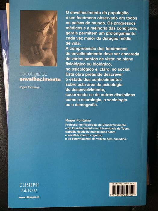 Livro  Psicologia do Envelhecimento de Roger Fontaine