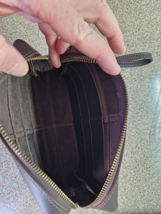 Продам кожанную мужскую барсетку+визитницу