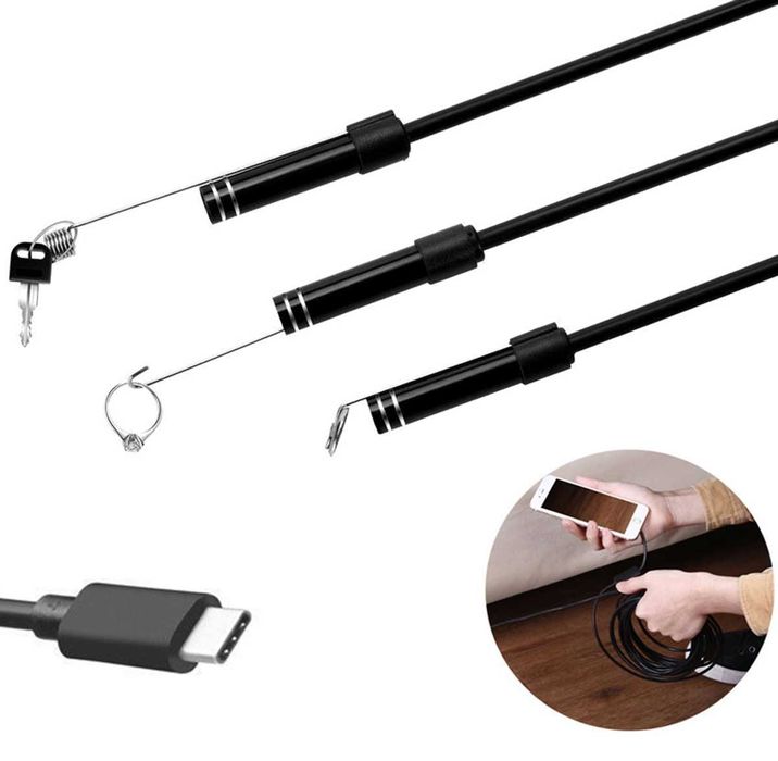 NOWE! Endoskop kamerka kamera inspekcyjna ANDROID OTG LED USB-C 5m