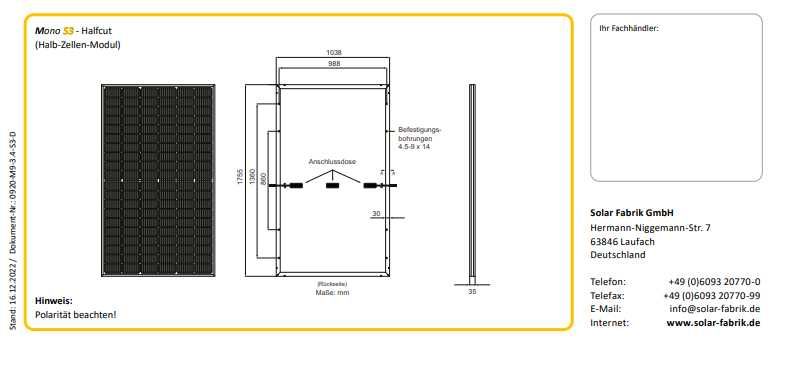 Сонячні панелі /Солнечные панели,Solar Fabrik, 380 Вт Hімеччина