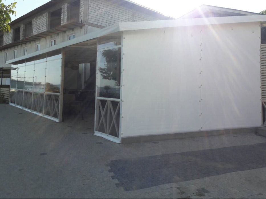 М‘які вікна Рівне - захист терас від вітру, опадів, бруду. Штори з ПВХ