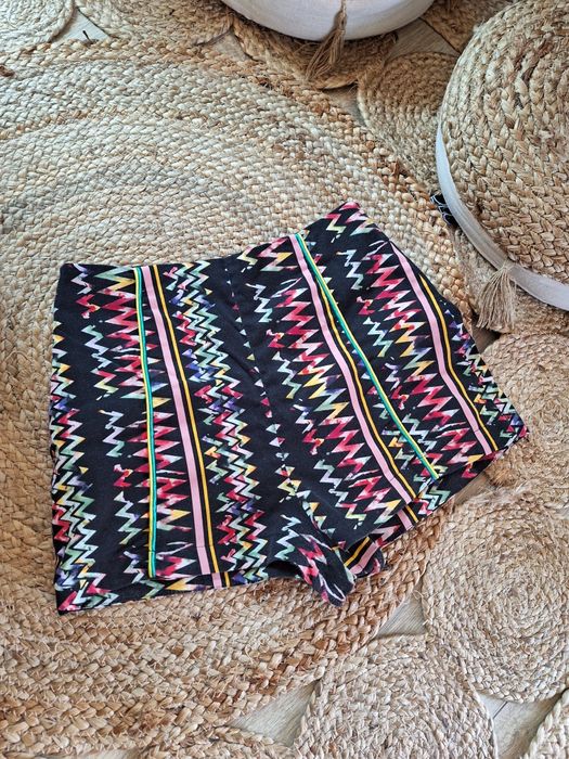 Spodenki szorty azteckie boho etno hippie folk na lato wysoki stan