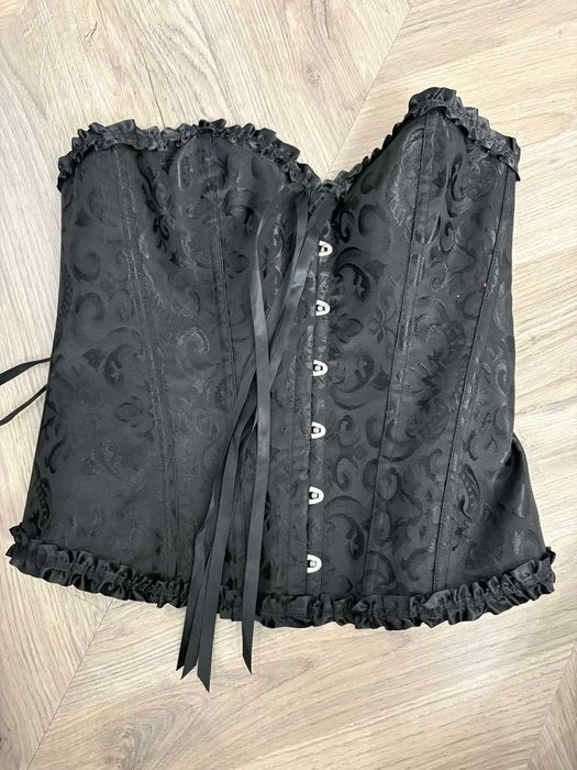 Czarny gorset Gotycki