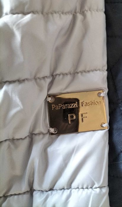 Kurtka Paparazzi Fashion - szara, pikowana ze stójką rozm.36 wiosenna