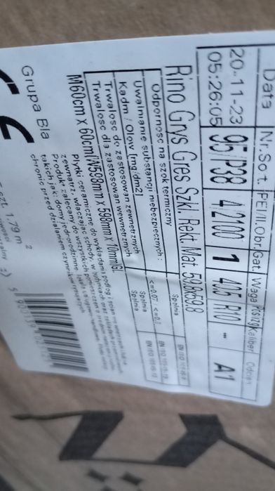 Paradyż Rino Grys 60x60 nowe płytki gres