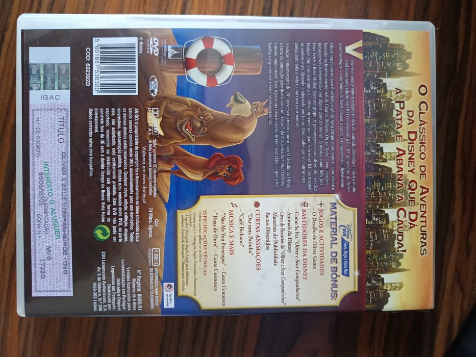 DVD Disney Oliver e seus companheiros