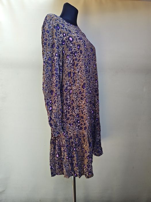 Vero moda stylowa sukienka 100% wiskoza panterka L