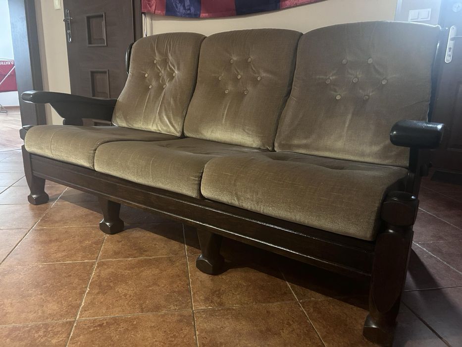 Zestaw mebli holenderskich 2 fotele sofa stolik