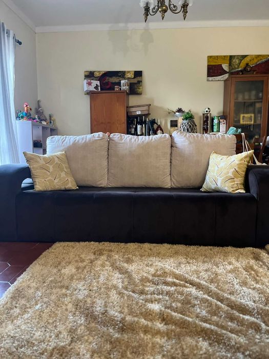 Conjunto sofa e puff