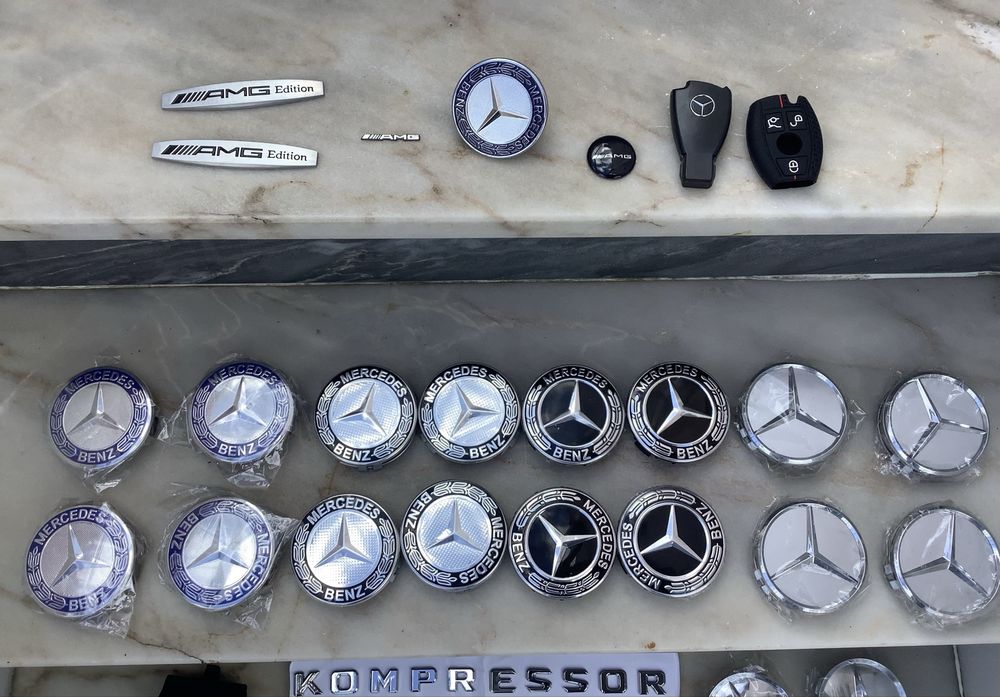 Mercedes simbolos jantes emblemas amg c novos