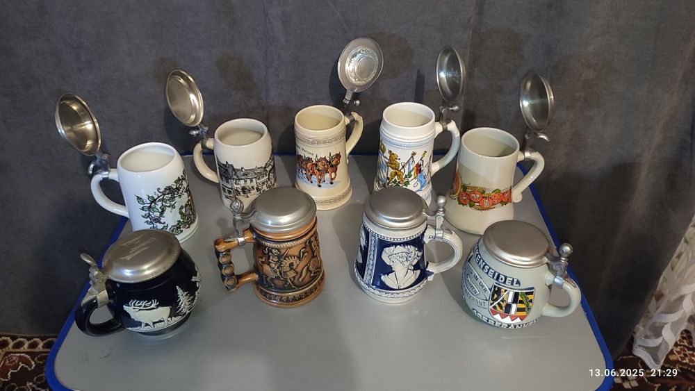 Продам німецькі пивні бакали 9шт.