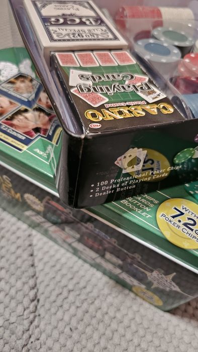 Zestaw Poker Texas Hold'em Chipy + Karty English