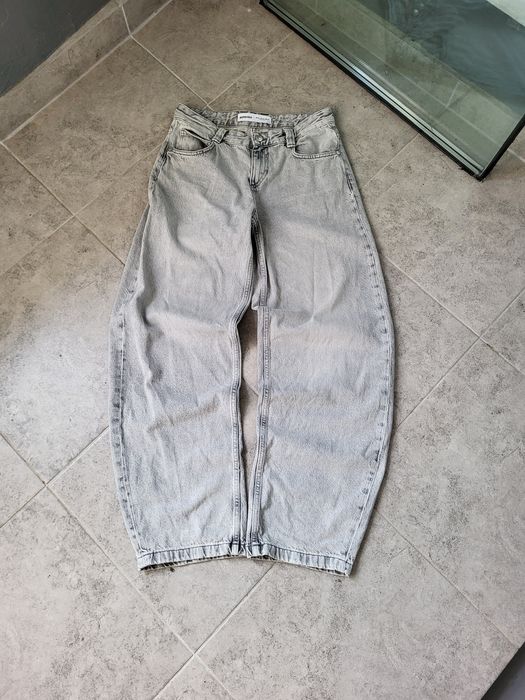 Джинси Bershka Baggy Wide Leg EUR 36 Сірі беггі джинси