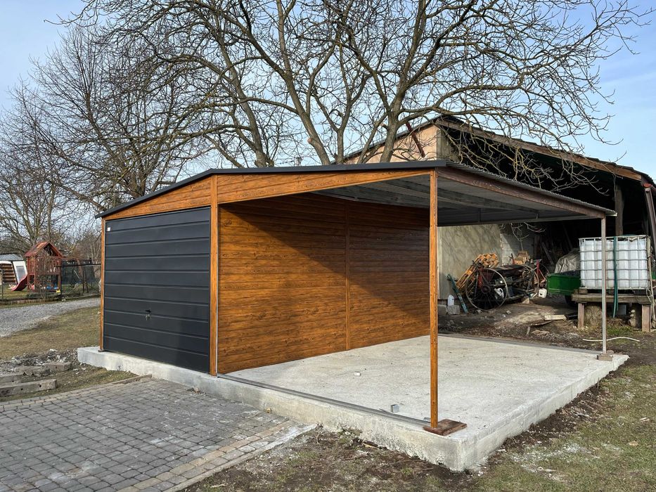 Garaż Blaszany 4x5 Poziomy Panel