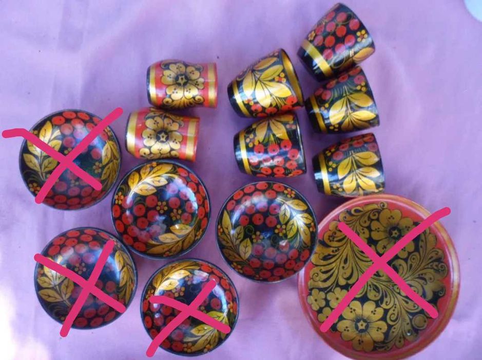 Набор посуды "Хохлома"