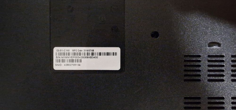Acer E5-511 Na części
