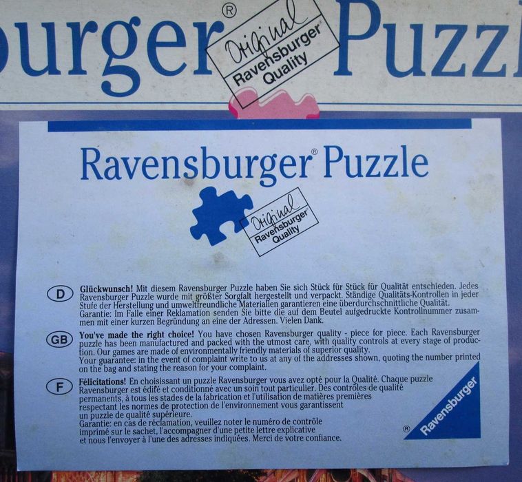 Puzzle 1000 peças Ravensburger Notre Dame de Paris, anos 90