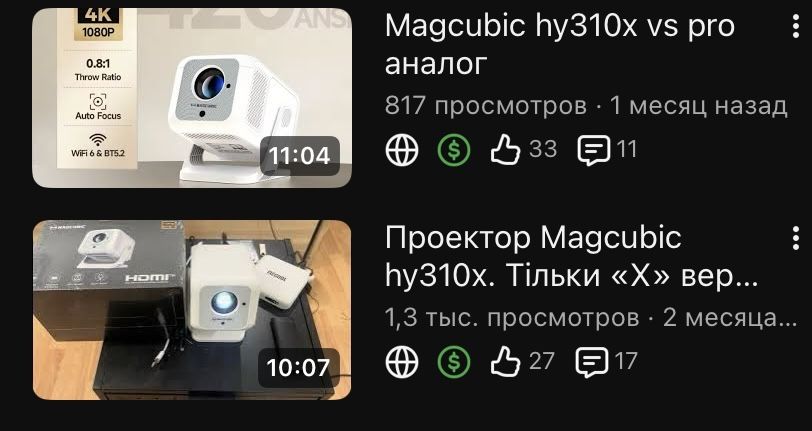 Проектор Magcubic hy310x