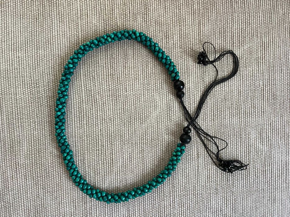 Cinto Ajustável de Missangas em Madeira | Boho Chic