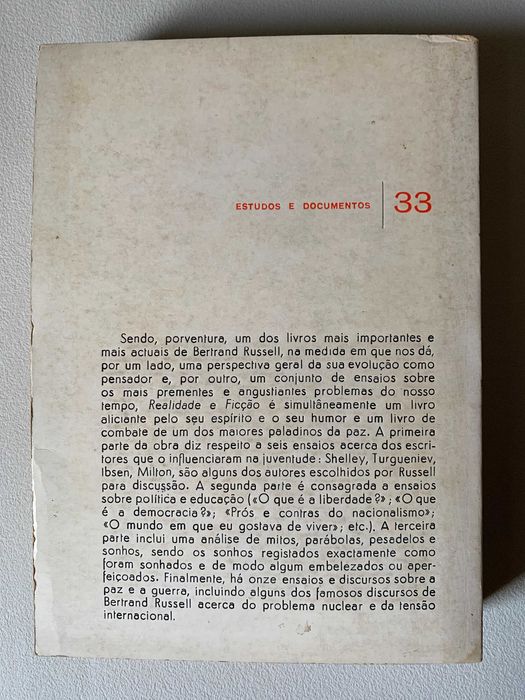 Realidade e Ficção, de Bertrand Russell