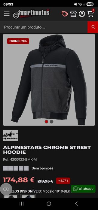 Casaco mota AlpineStars tam. L