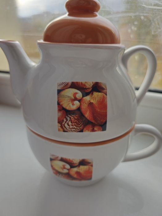 Чайник заварник с большой чашкой