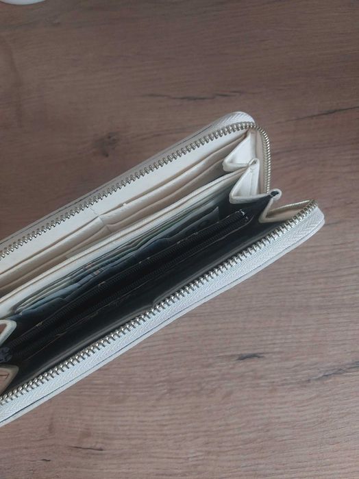 Portfel damski duży beżowy