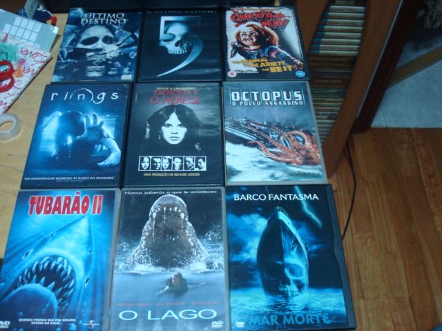 lote 18 dvds terror alguns raros ,saw