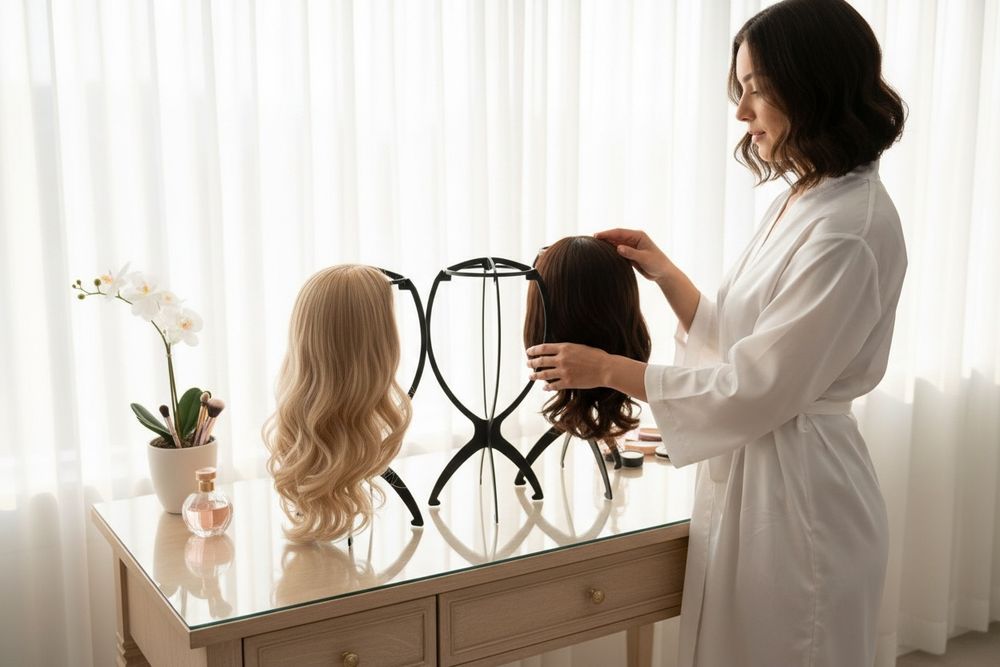 ‼️Підставка під парик Стійка Тримач Сушка для парика манекен