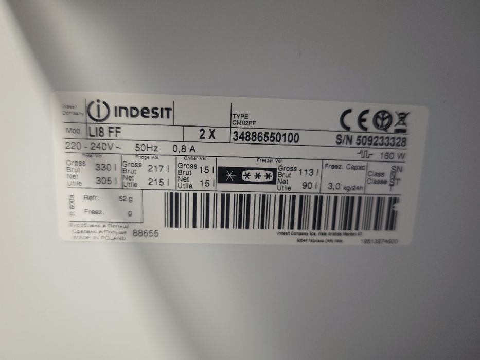 Frigorífico combinado INDESIT LI8 FF
