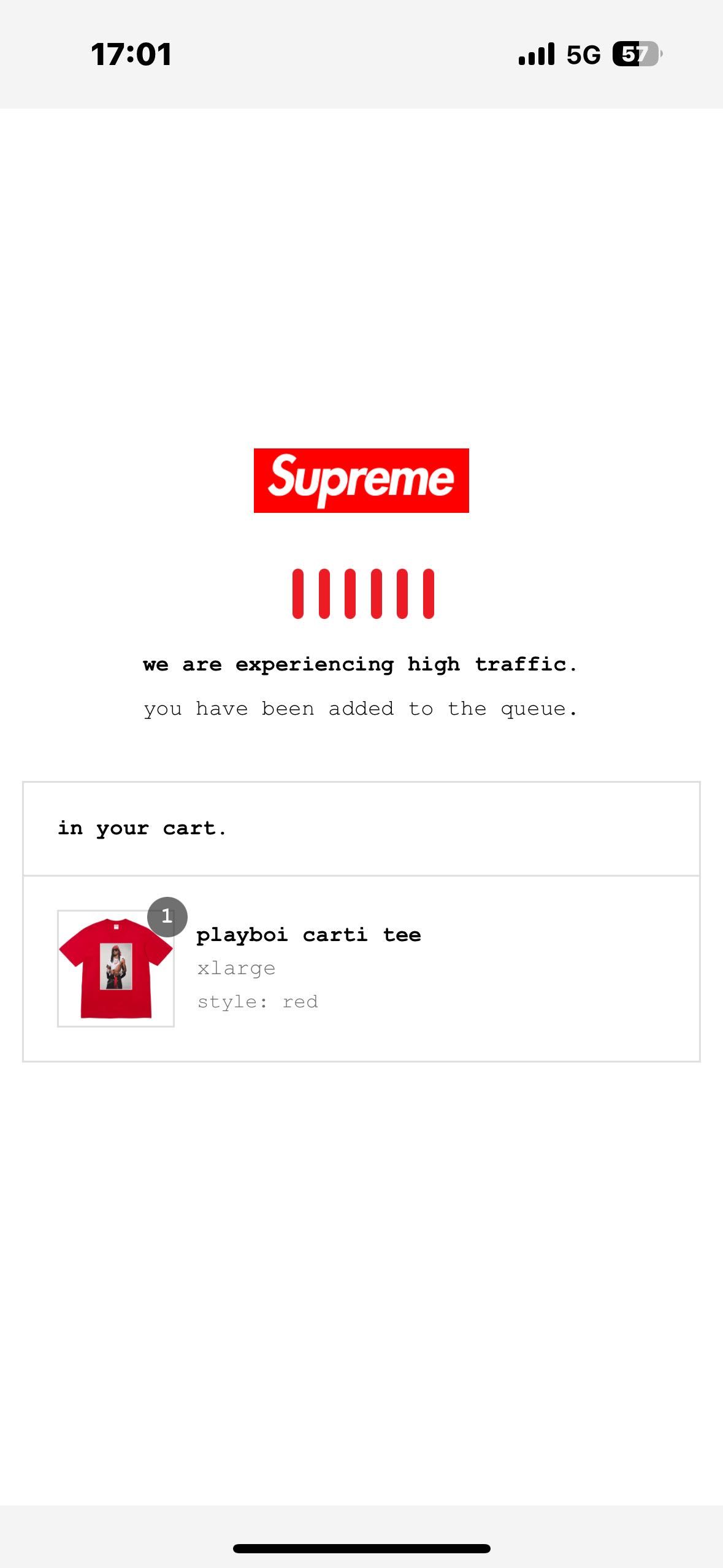 SUPREME Playboi Carti Tee XL ⭐️ Supreme Playboi Carti Tee Black
