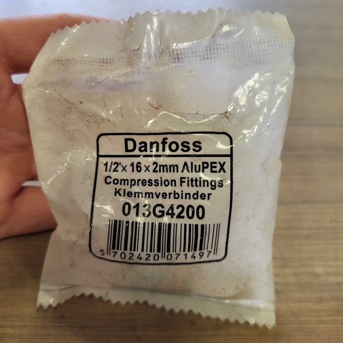 Złączka Alupex do rury 16 x 2 mm chromowana Danfoss