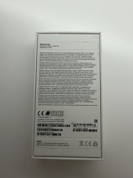 iPhone 13 Mini Midnight 256GB 5G + pudełko + nowy kabel