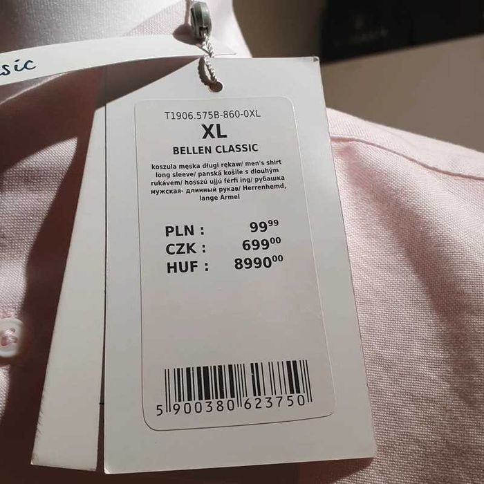 Tatuum Koszula Męska z Długim rękawem XL 42 Nowa z Metką Bawełna