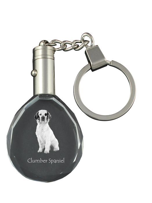 Clumber Spaniel brelok do kluczy owalny z koniem Art-Dog