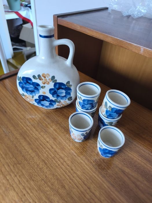 Karafka + 6 kieliszków PRL