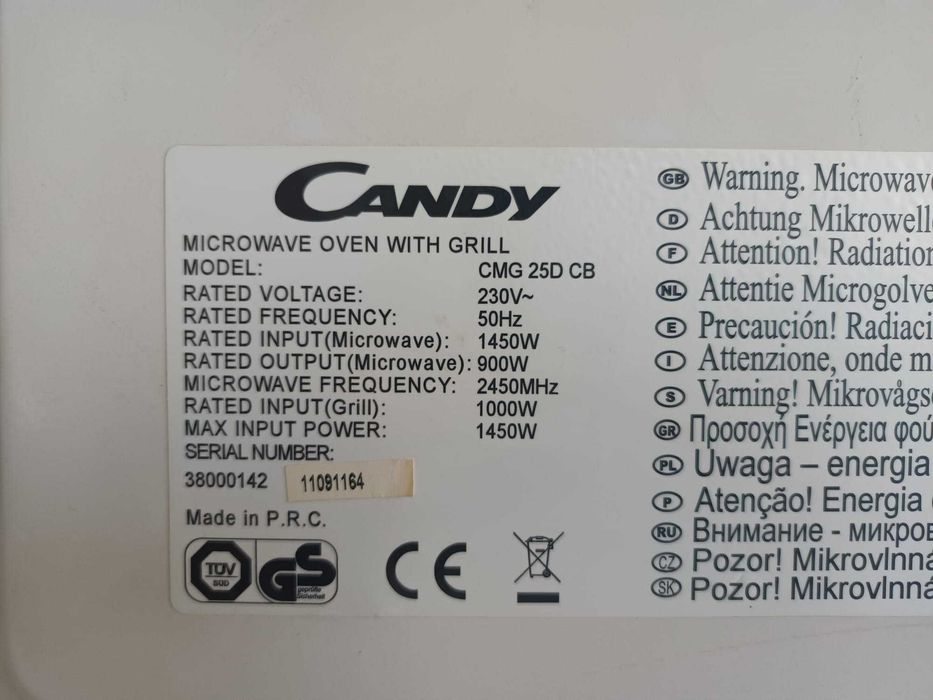 Micro Ondas Grill Candy CMG 25D CB