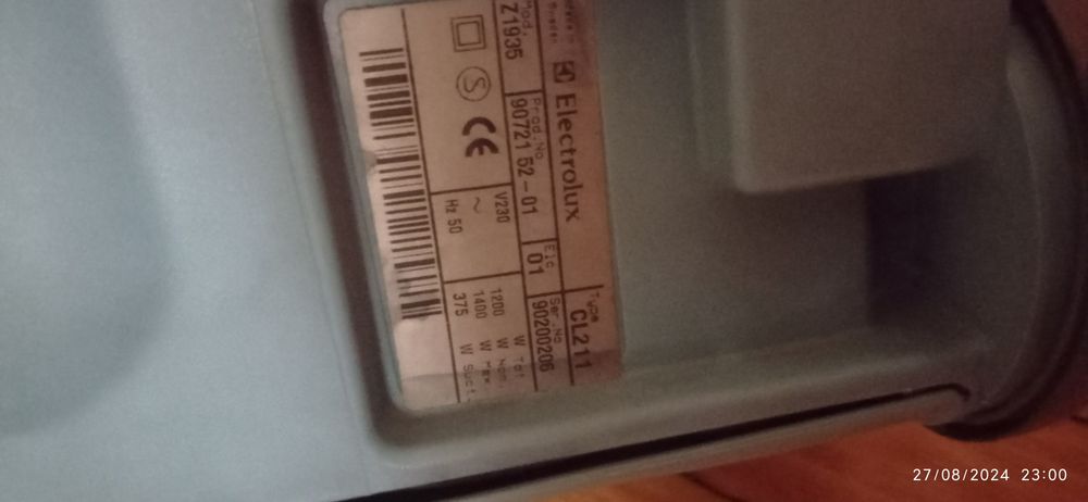 Vendo aspirador de saco Electrolux